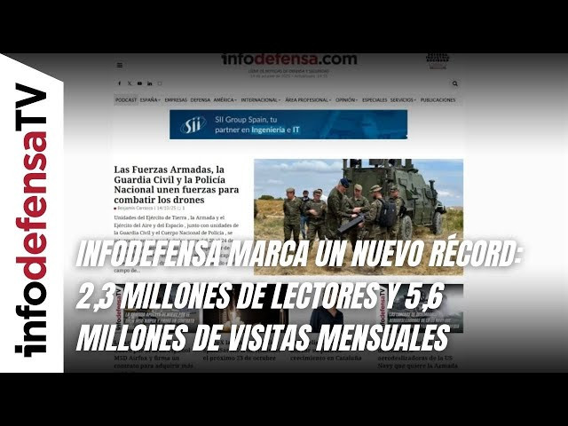 Infodefensa marca un nuevo récord: 2,3 millones de lectores y 5,6 millones de visitas mensuales