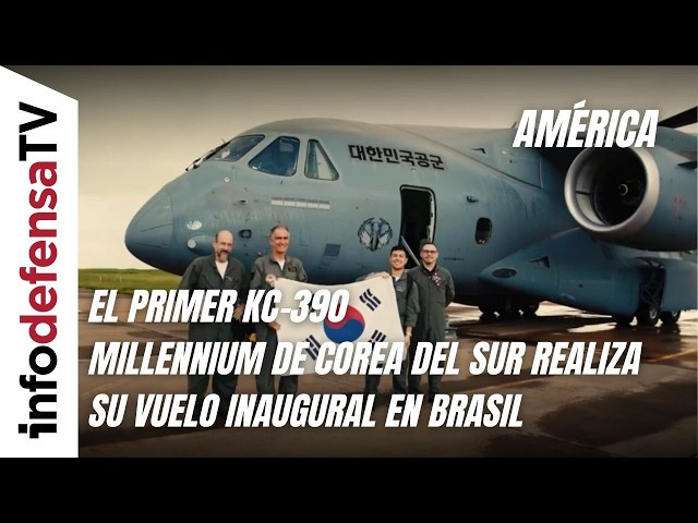 El primer KC-390 Millennium de Corea del Sur realiza su vuelo inaugural en Brasil