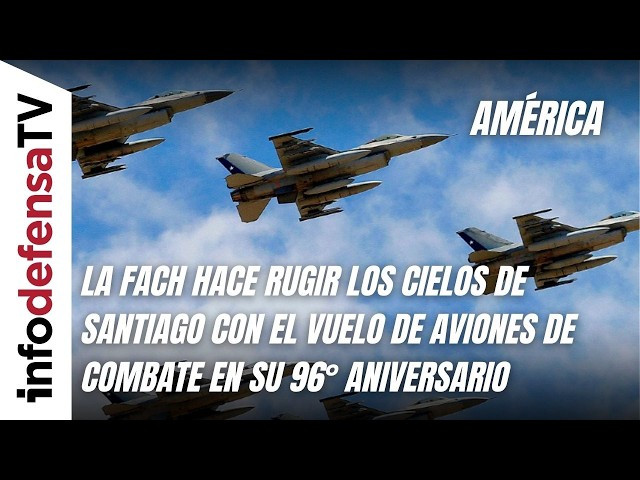 La FACh hace rugir los cielos de Santiago con el vuelo de aviones de combate en su 96° aniversario