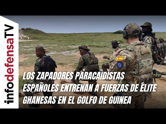 Los Zapadores Paracaidistas españoles entrenan a fuerzas de élite ghanesas en el golfo de Guinea